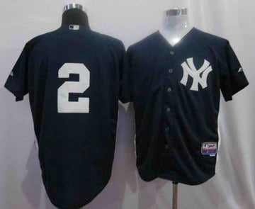 Jeter New York Yankees blue Authentic jersey