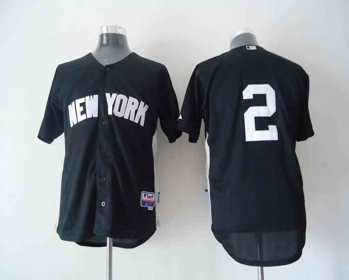 Jeter New York Yankees black Road jersey