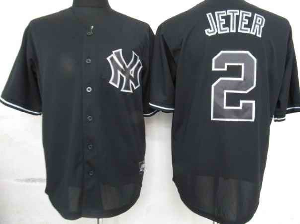 Jeter New York Yankees black Fashion jersey