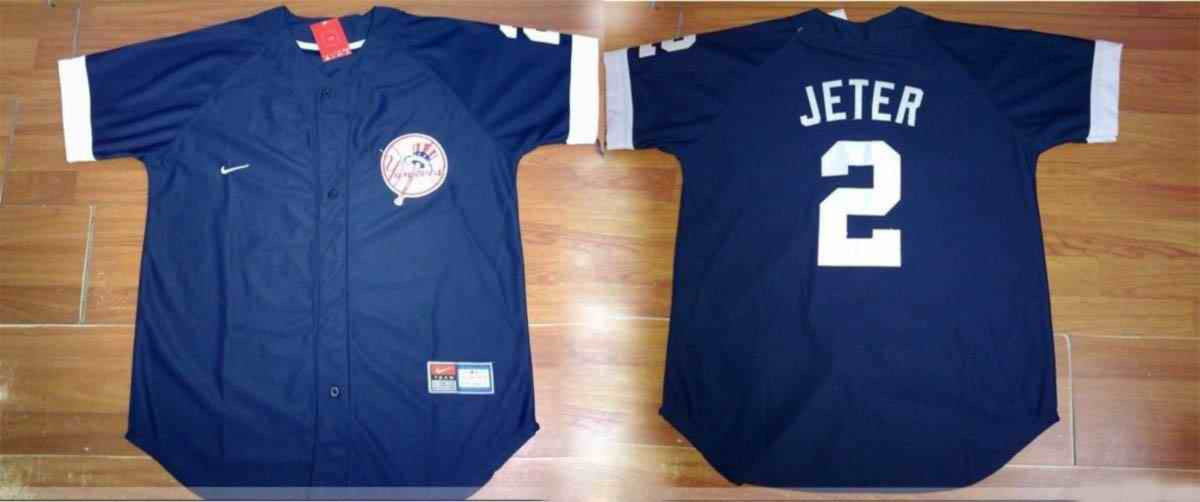 Jeter New York Yankees blue jersey