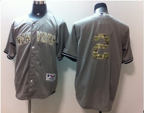 Jeter Grey New York Yankees camo Camo jersey