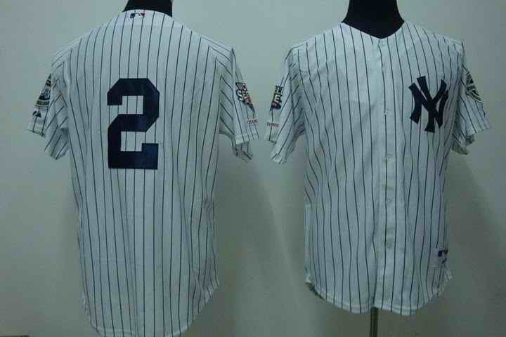 Jeter New York Yankees white jersey