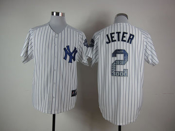 Jeter New York Yankees white jersey