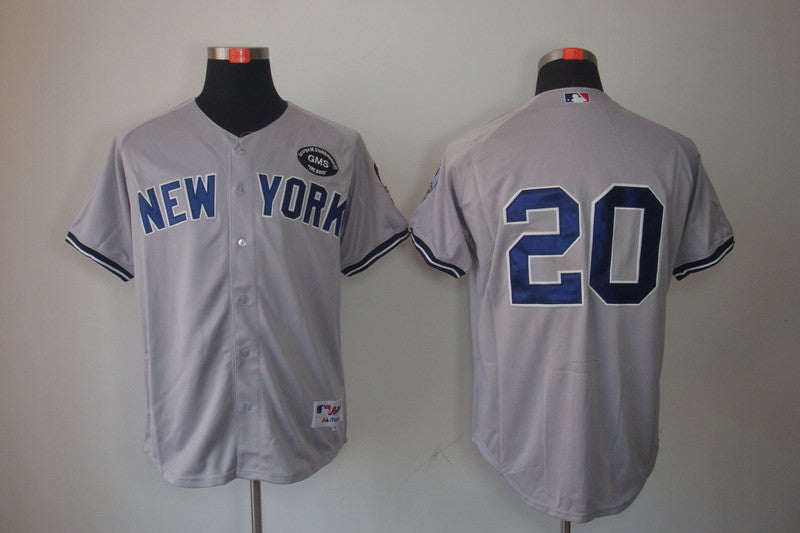 Jorge Posada New York Yankees gray jersey