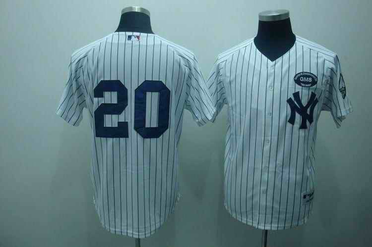 Jorge Posada New York Yankees white jersey