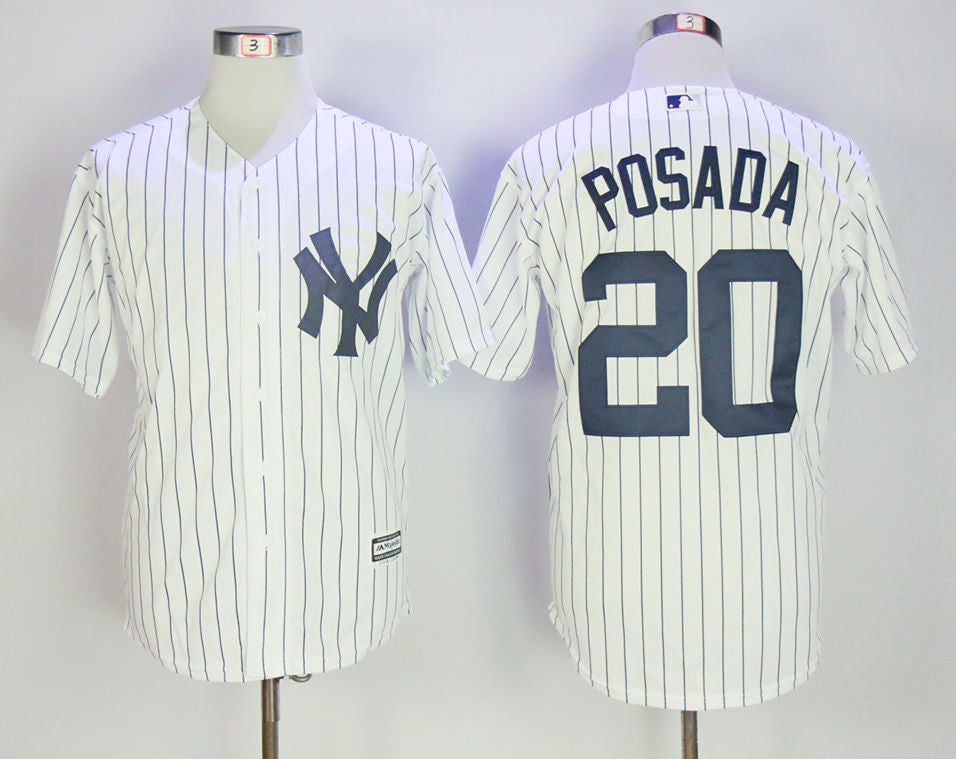 Jorge Posada New York Yankees white jersey