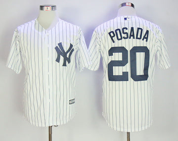 Jorge Posada New York Yankees white jersey