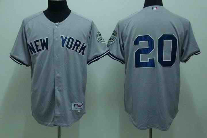 Posada New York Yankees grey jersey