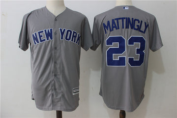 Don Mattingly New York Yankees gray jersey
