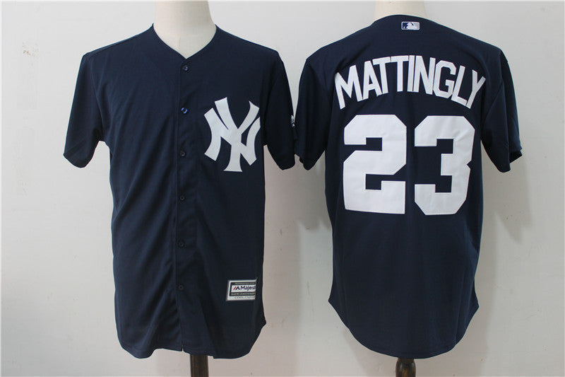 Don Mattingly New York Yankees navy jersey