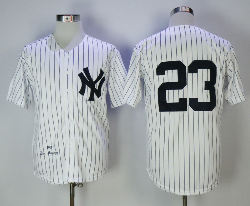 Don Mattingly New York Yankees white jersey