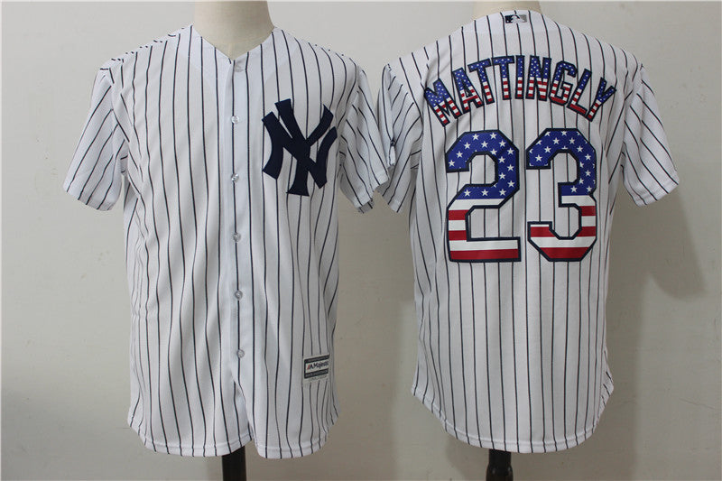 Don Mattingly New York Yankees white jersey