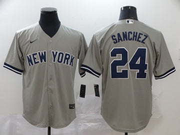 Gary Sanchez New York Yankees gray jersey