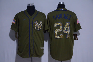 Gary Sanchez New York Yankees olive jersey