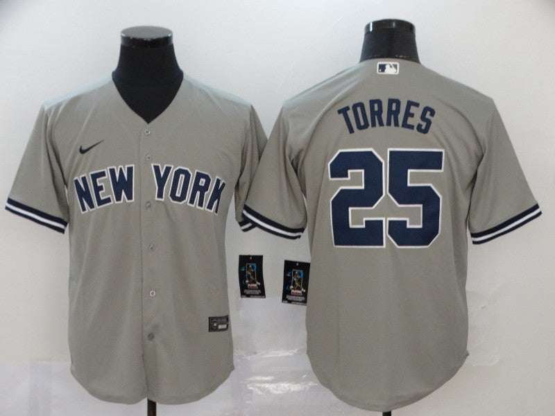 Gleyber Torres New York Yankees gray jersey