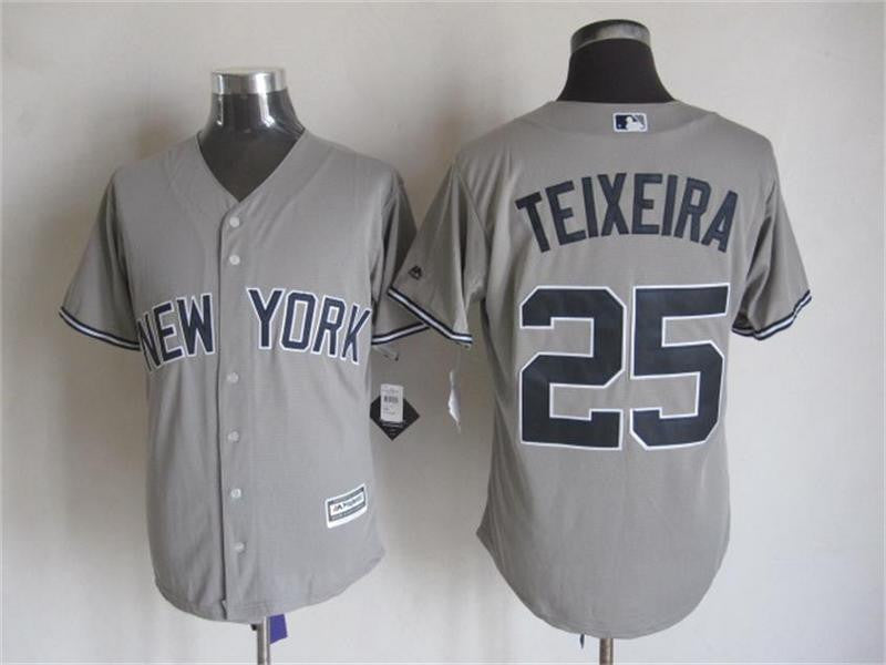 Mark Teixeira New York Yankees grey jersey