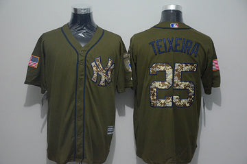 Mark Teixeira New York Yankees olive jersey