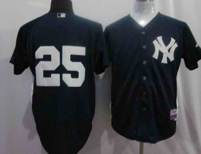 Teixeira New York Yankees blue Authentic jersey