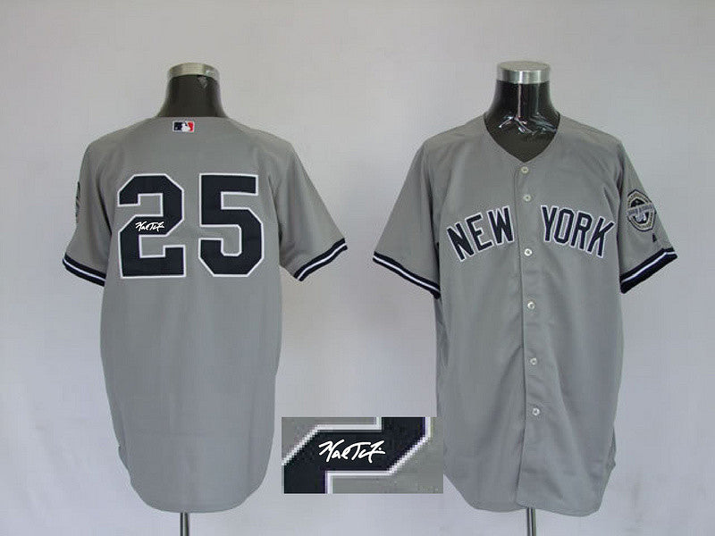 Teixeira New York Yankees grey jersey