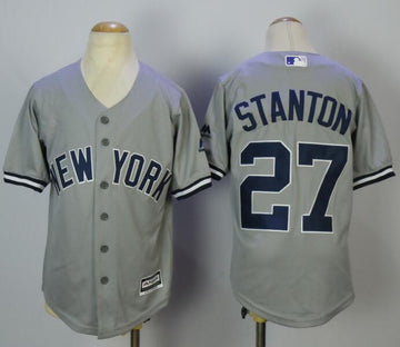 Giancarlo Stanton New York Yankees gray jersey