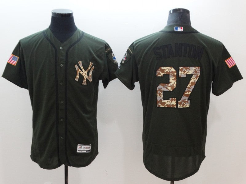 Giancarlo Stanton New York Yankees olive jersey