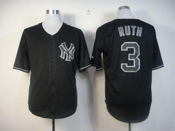 Babe Ruth New York Yankees black Fashion jersey