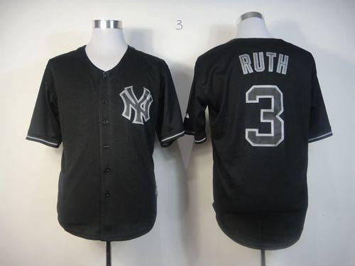 Babe Ruth New York Yankees black Fashion jersey