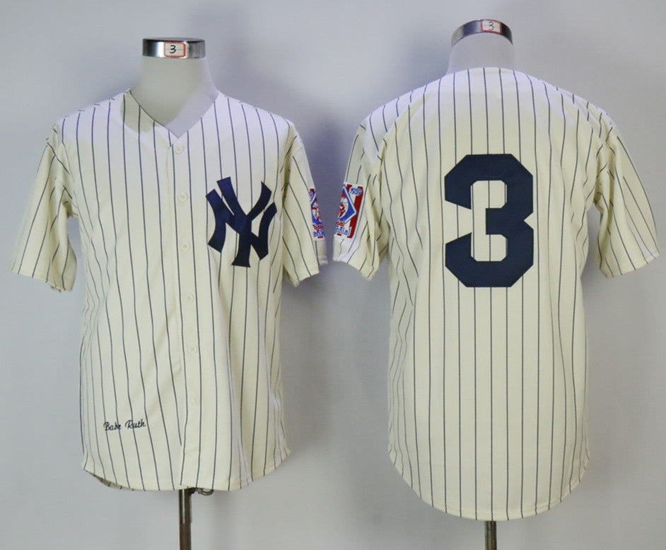 Babe Ruth New York Yankees cream jersey