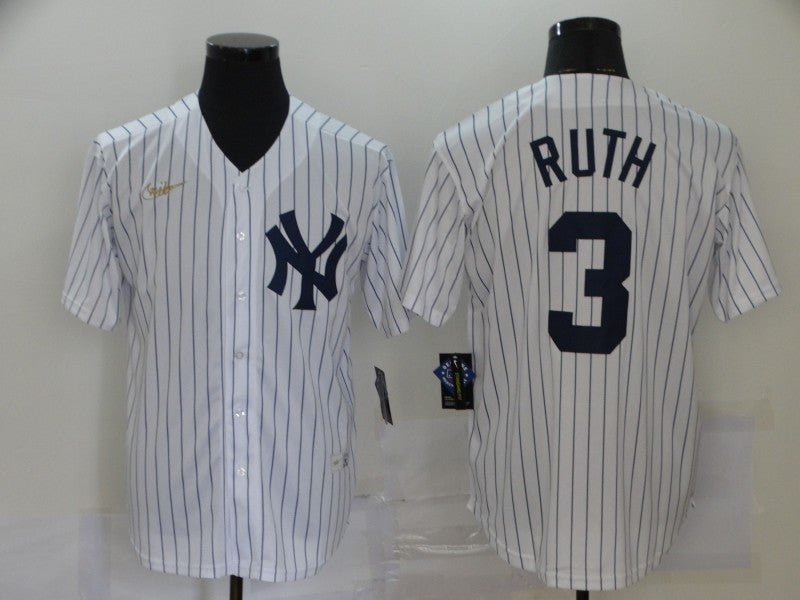 Babe Ruth New York Yankees white jersey