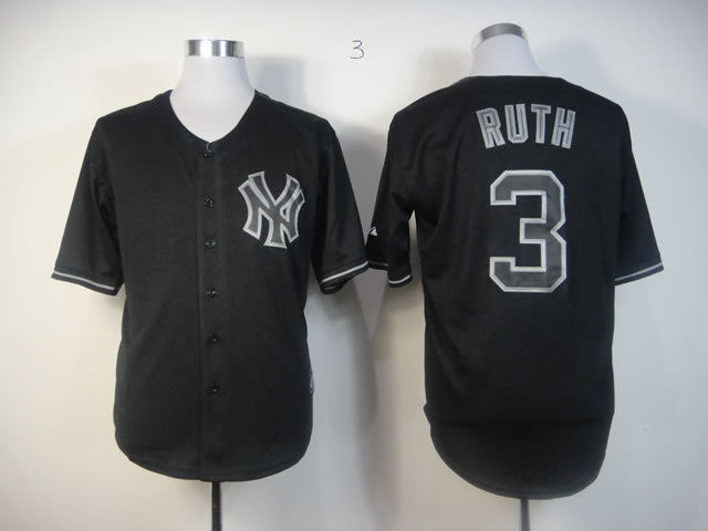Ruth New York Yankees black Fashion jersey