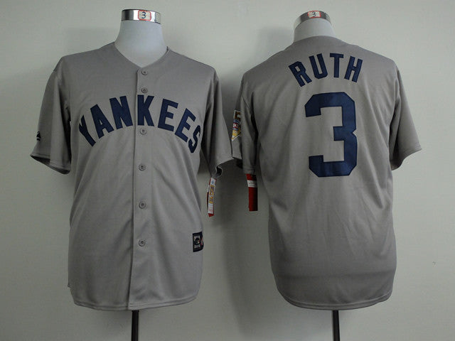 Ruth New York Yankees grey jersey