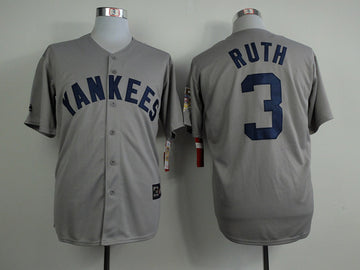 Ruth New York Yankees grey jersey