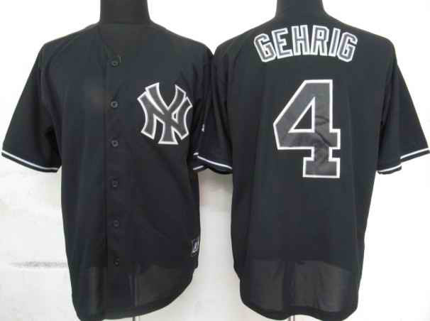 Gehrig New York Yankees black Fashion jersey