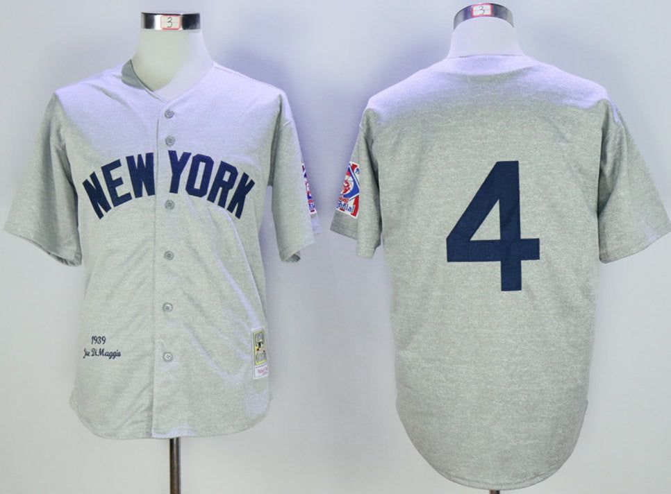 Joe DiMaggio New York Yankees grey Throwback jersey