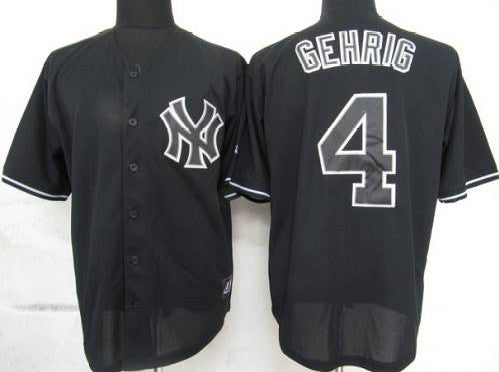 Lou Gehrig New York Yankees black Fashion jersey