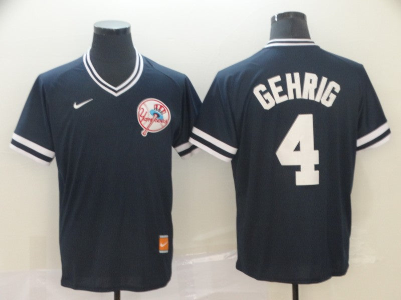 Lou Gehrig New York Yankees blue Throwback jersey