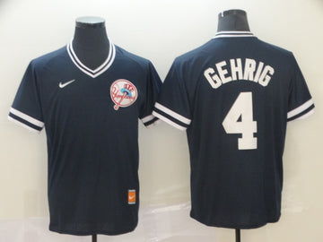 Lou Gehrig New York Yankees blue Throwback jersey