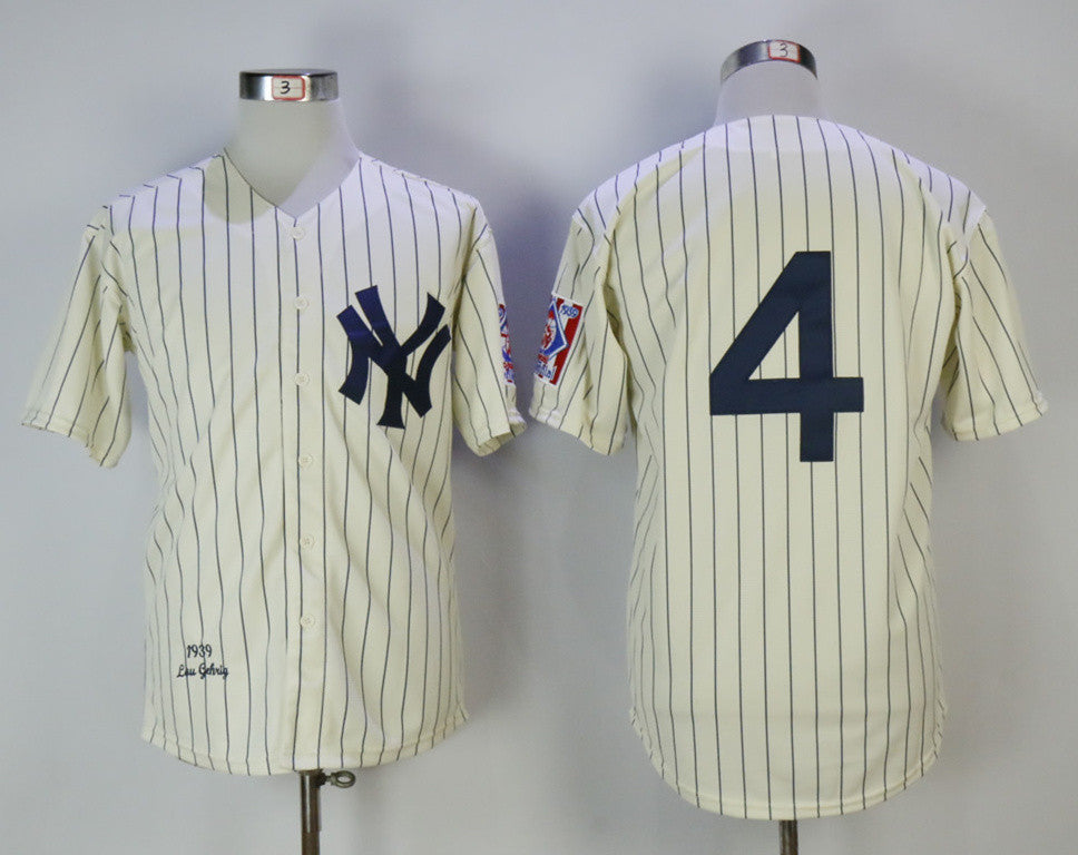 Lou Gehrig New York Yankees cream jersey