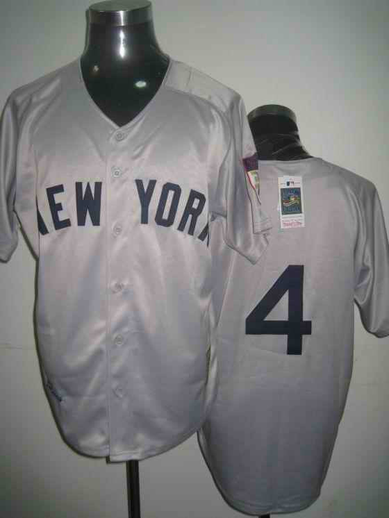 Lou Gehrig New York Yankees grey jersey