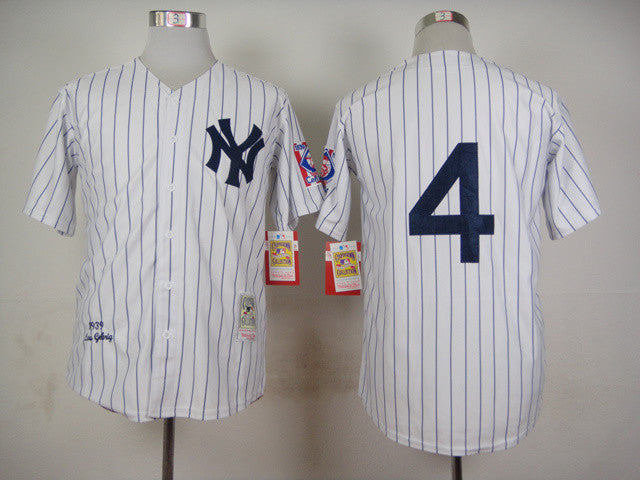 Lou Gehrig New York Yankees white Throwback jersey