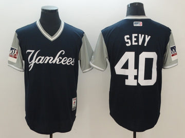 Luis Severino Sevy New York Yankees navy Authentic jersey