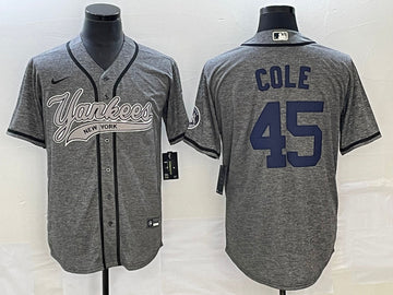 Gerrit Cole New York Yankees gray jersey