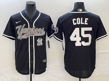 Gerrit Cole Logo New York Yankees black jersey