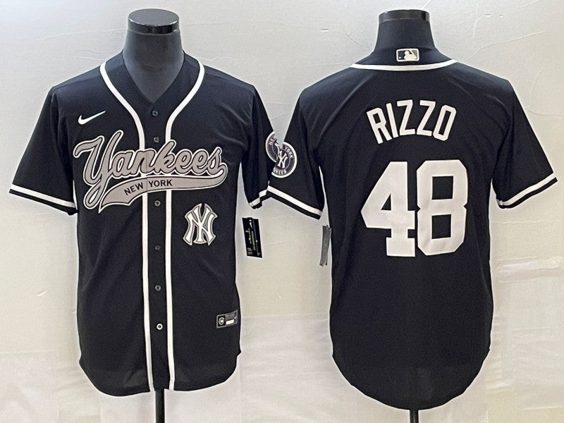 Anthony Rizzo Logo New York Yankees black jersey