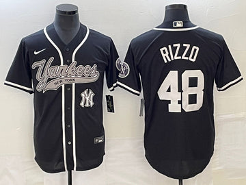 Anthony Rizzo Logo New York Yankees black jersey
