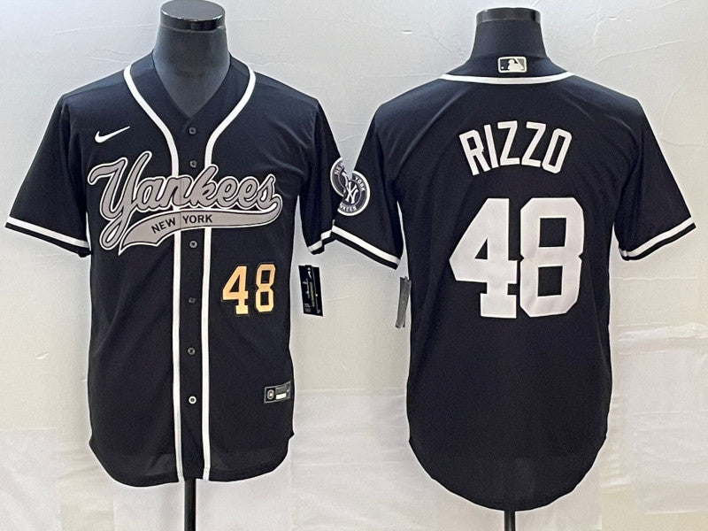 Anthony Rizzo Number New York Yankees black jersey