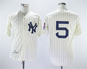 Joe Dimaggio New York Yankees cream Throwback jersey