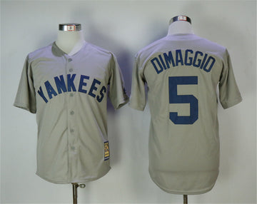 Joe Dimaggio New York Yankees gray Throwback jersey