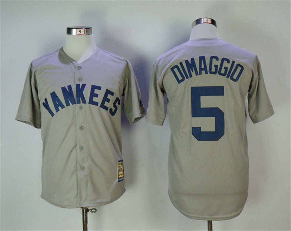 Joe Dimaggio New York Yankees gray Throwback jersey