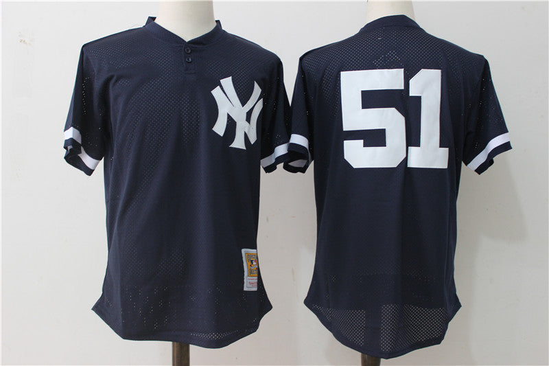 Bernie Williams New York Yankees navy Cooperstown jersey